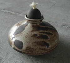 Unique German Art Pottery Topferei Holzschnitzerei Liquid Incense Container