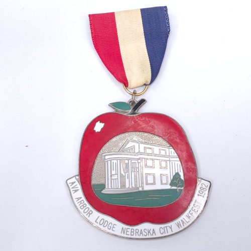 1982 Arbor Lodge Nebraska City Walkfest Apple Volksmarch Ribbon 2+ Ship FREE
