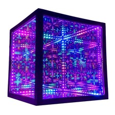 Infinity Cube LED Desk Lamp 10 Inch Sound Reactive RGB