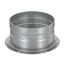 PATIKIL 4 Inch Duct Connector Flange, Metal Straight Pipe 4 Inch, Gray