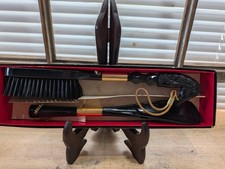 Vtg Mid Century Clothes Brush Shoehorn Set Plastic Horse Head Made in Japan