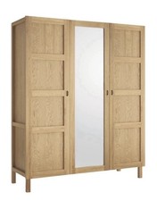 Habitat Radius 3 Door Solid Oak Wardrobe