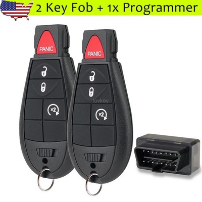 2 For 2009 2010 2011 2012 Dodge Ram 1500 2500 3500 Remote Key Fob & Program Tool