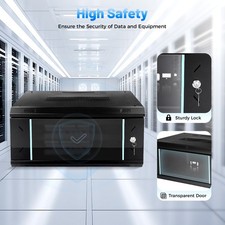 4U Server Cabinet Case Wall Mounted Network Server Data Cabinet Enclosure Rack