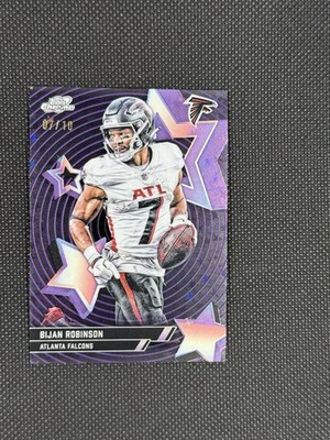 Topps 2025 Chrome Bijan Robinson Falcons Starfractor Insert SF-3 Serial #07 /10