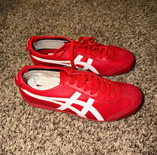Onitsuka Tiger Mexico 66 Red/White Low Top Lace-Up Sneakers size 8M 9.5W