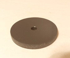 ROUND 3/8 Inch Thick x 3 Inch OD GRAY PVC DISC with 1/4" Center Hole