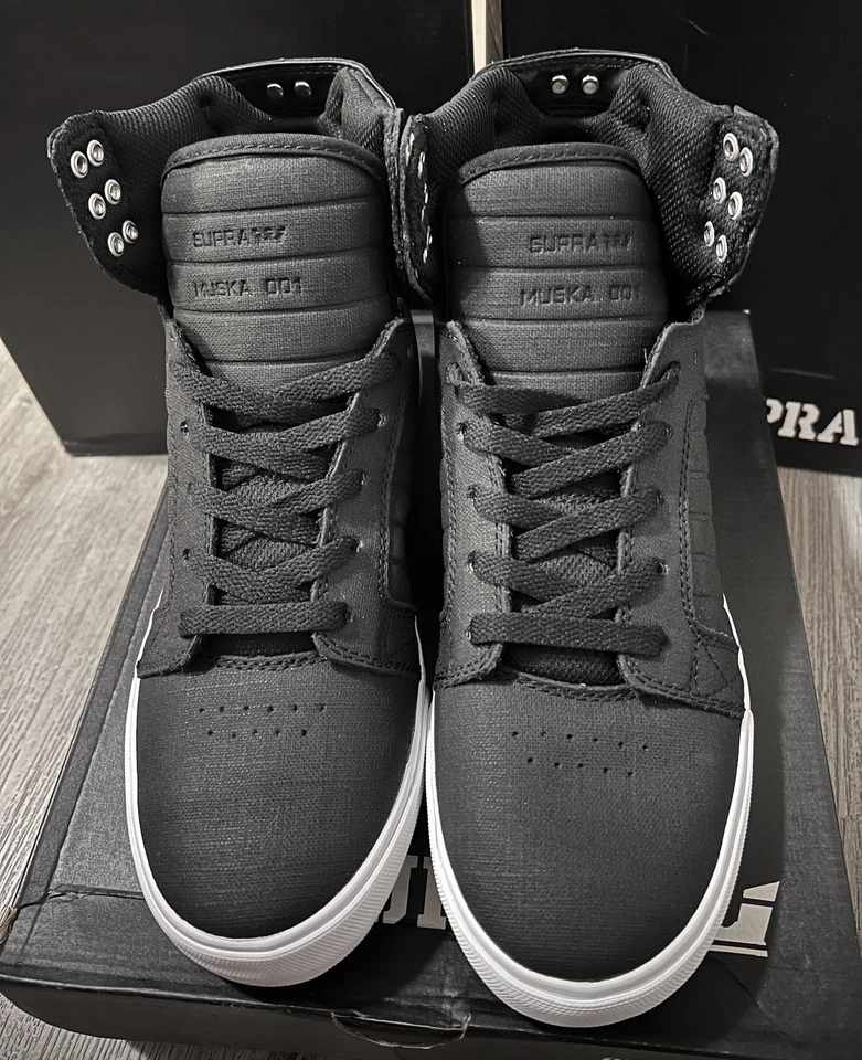 Supra Mujer Skytop Negro-Blanco-Blanco-Sw188-Talla 10- Foto 2 de 4