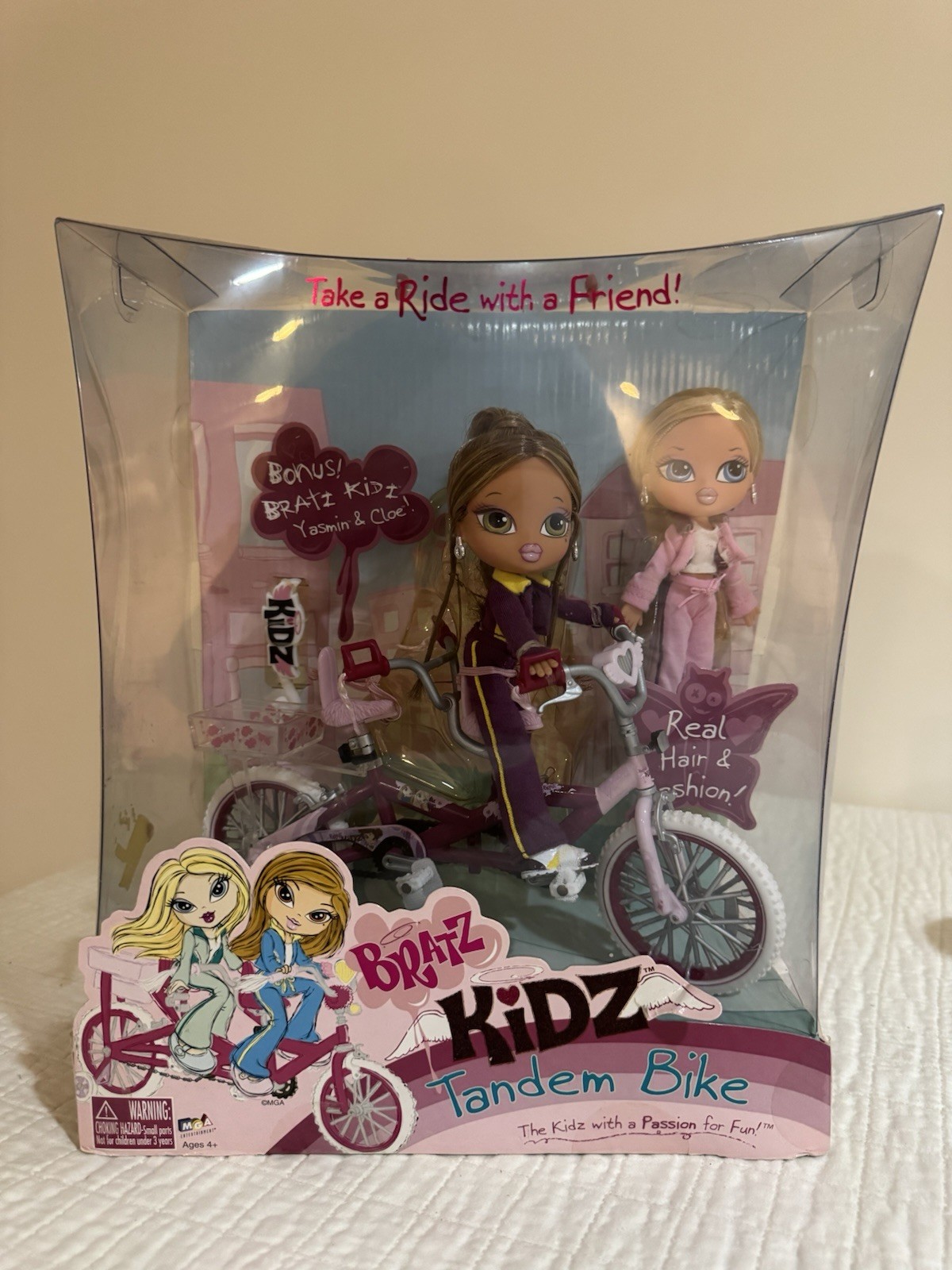 Bratz Kidz Yasmin & Cloe Doll Playset Tandem Bike Original Box Vintage NRFB BNIB