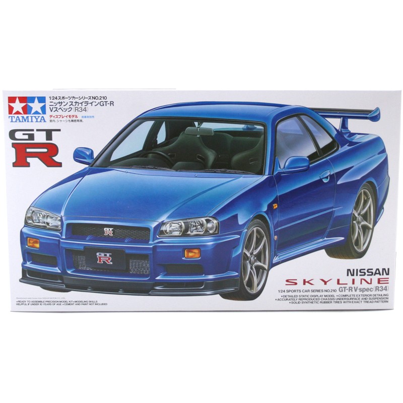 Tamiya 1/24 NISSAN Skyline GT-R R34 Model Kit Unassembled Unpainted