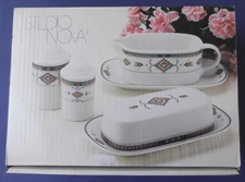 Studio Nova Adirondack Hostess Set - Butter Dish, Gravy Boat, Salt & Pepper