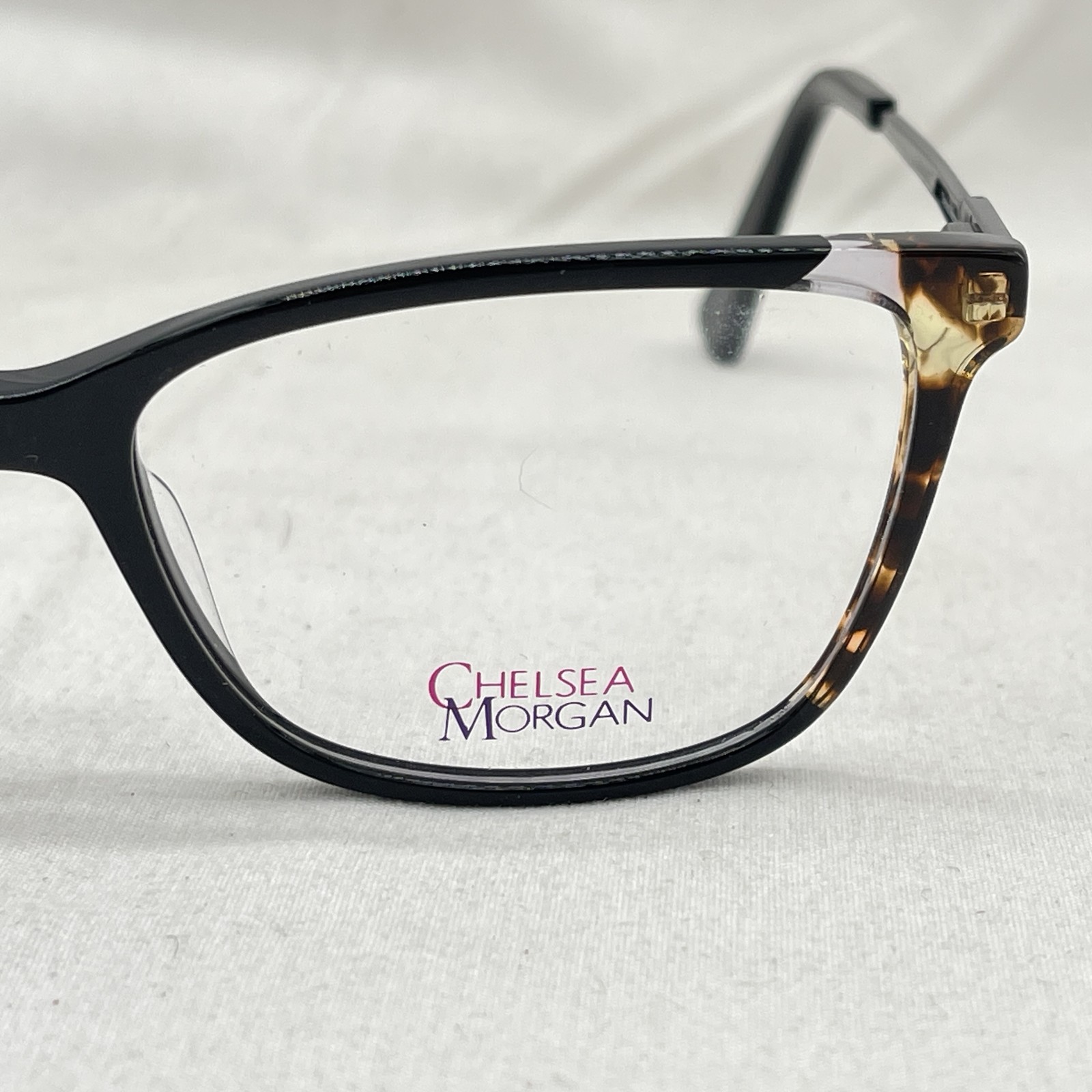 Chelsea Morgan Womens Thin Acetate Metal Square Cat Eye Eyeglasses CM20214 Multi
