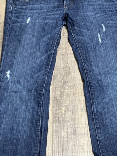 Paige Jeans Womens 27 Blue Jimmy Jimmy Distressed Denim Adjustable Waist - Picture 6 of 9