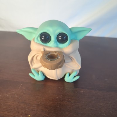 Collectible Baby Yoda Bong Silicone  Glass Bowl Star Wars Smoking Water Pipe New