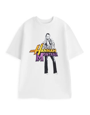 Disney Hannah Montana Blanc Lights T-shirt à manches courtes Femme - Photo 1/4