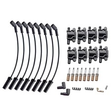 8 X For Chevy Silverado 1500 Tahoe GMC Square Ignition Coil & Spark Plug &Wires