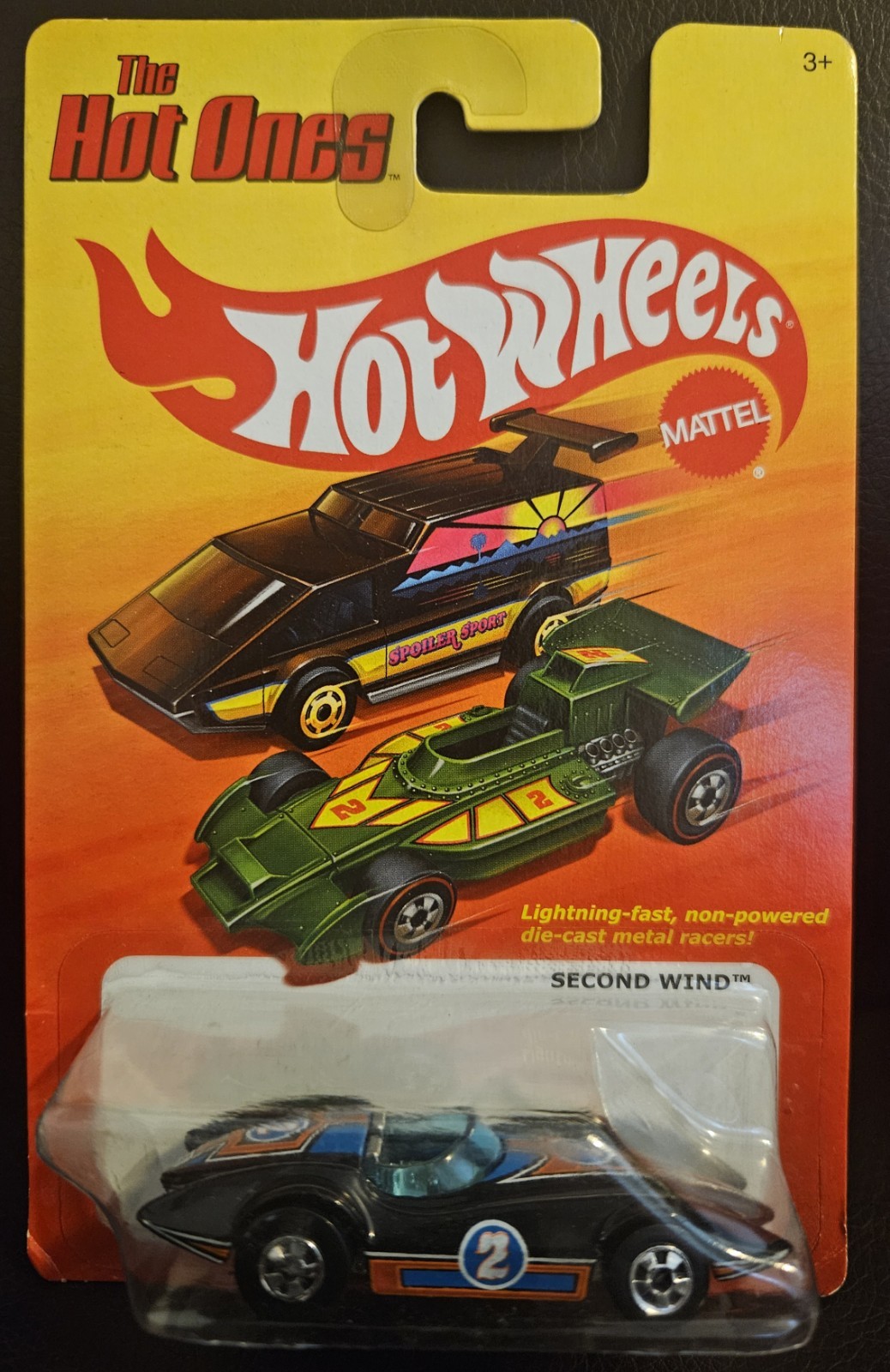 🔥 Hot Wheels The Hot Ones SECOND WIND Black #2 Sealed Vintage Diecast Car