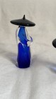 (2)  LOT Formia Vetri Di Cobalt Blue & Clear Murano Glass Asian Fiqurine — photo 4