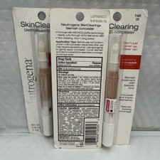 3x Neutrogena SkinClearing Blemish Concealer 05 Fair Exp1/25 As Is