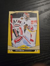 O pee chee hockey 2024-25 Yellow Border Parallel #204 Petr Mrazek Chicago Blackh