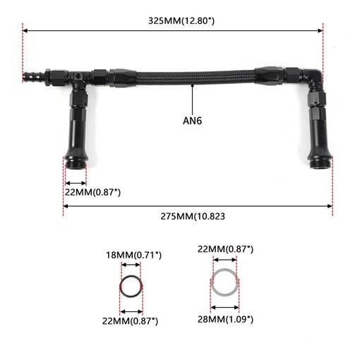 Improve Fuel Economy For Holley For 4150 AN6 Three Way Fuel Line Conversion Kit - Picture 5 of 11