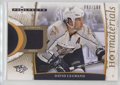 2007-08 Fleer Hot Prospects Materials Red 83/100 David Legwand #HM-DL 05ng