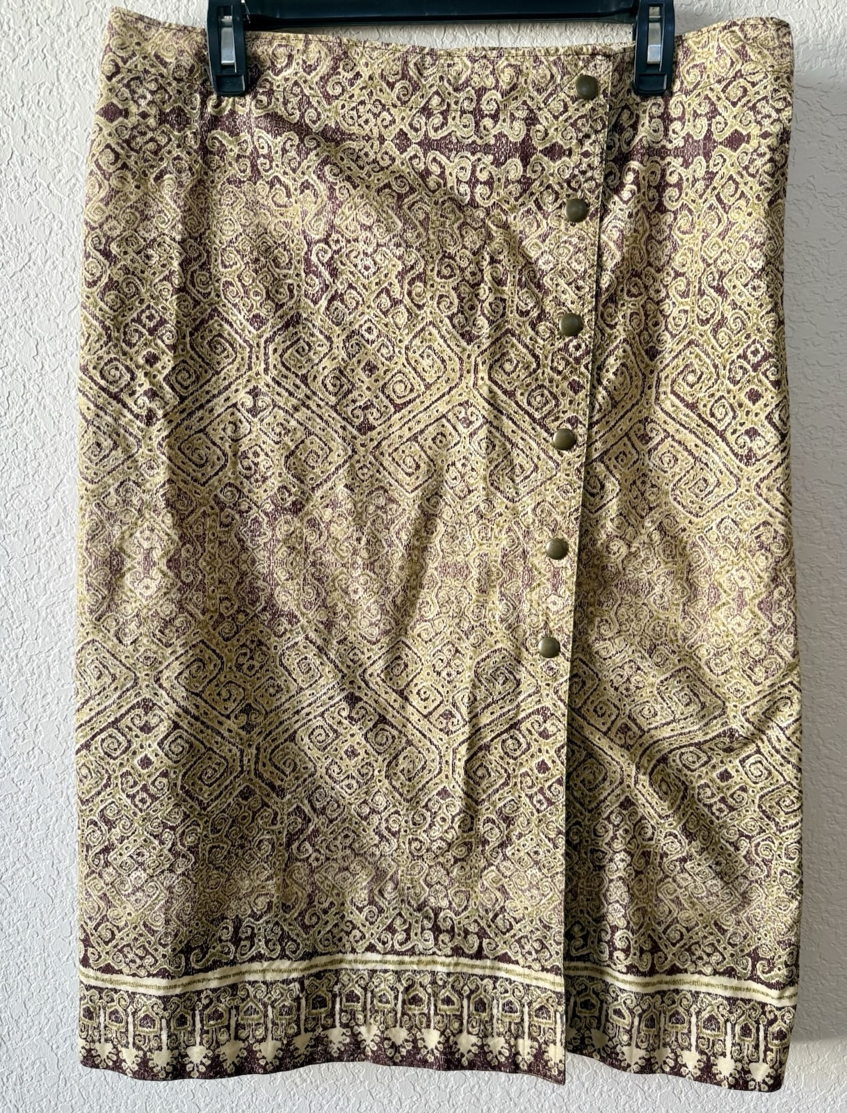 PERUVIAN CONNECTION Aztec Boho Geo  Snap Button M… - image 1