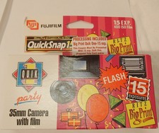 Vtg Fujicolor Quik1 party QuickSnap Disposable Camera 15 Exposure Expired Film
