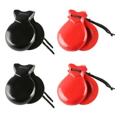 2 Pairs Spanish Castanets with String, Traditional Spanish Flamenco Castanets...