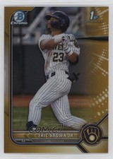 2022 Bowman Draft Chrome Gold Refractor 8/50 Eric Brown Jr #BDC-48 0e3u