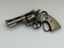 Vintage 1978 Bergamot Brass Works USA L-156 Pistol Revolver Gun Belt Buckle Used