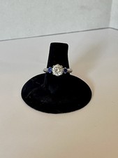 QVC Tacori Sterling Silver 925 Cubic Zirconia and Blue Stones Ring Size 7