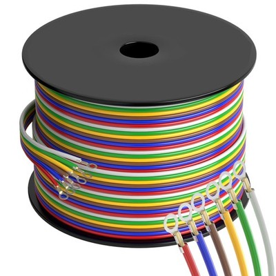 Enough Long 100FT 14 Gauge 6 Way Trailer Wire CCA Bonded Extension Cable, SAE...