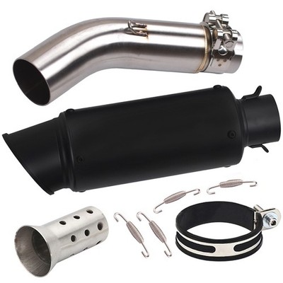 For Suzuki GSXS750 GSR750 2015 -2020 Slip on Exhaust Mid Pipe Muffler Tips Black