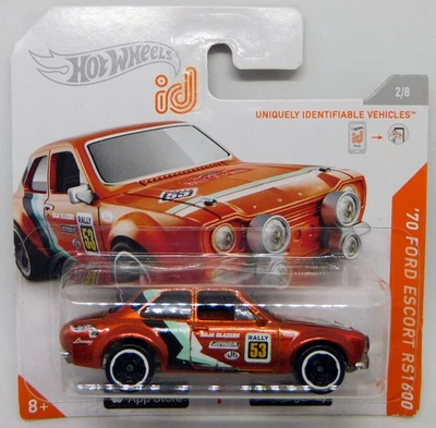 '70 Ford Escort RS1600 - red - Hot Wheels id Card / Blister - NEU B-Ware - Bild 1 von 2