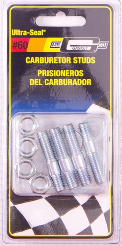 Mr Gasket 60, Set of 4 Zinc Steel Carburetor Studs 1-1/2In Performance Parts - Picture 3 of 11