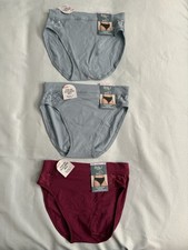 NEW Bali Brief Breathe Cotton Modal Lace High Cut Brief Women  s Medium 3 Pair