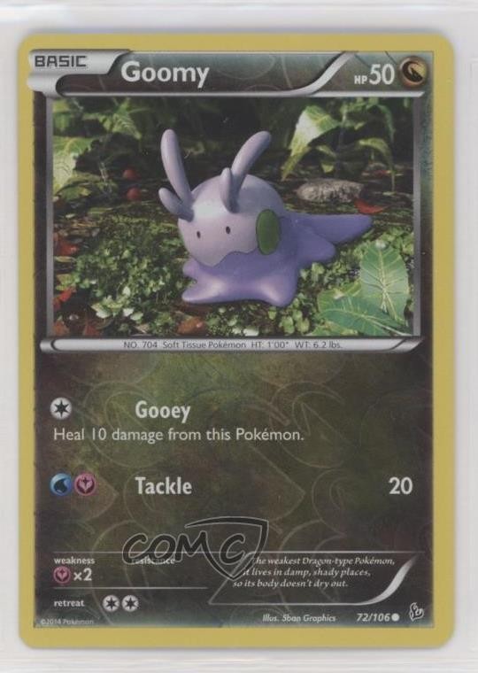 Goomy Reverse Foil Pokemon XY Flashfire #72