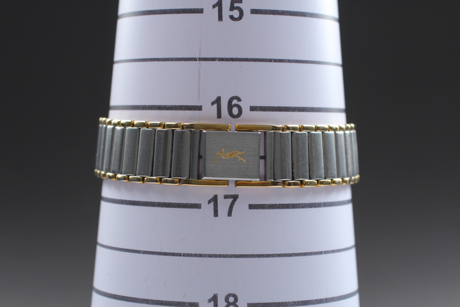 [Near MINT] Yves Saint Laurent 2200-228481 23mm Gold Dial Quartz Women's Watch thumbnail 8