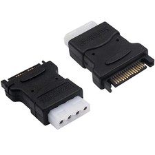 SATA Male to molex Female Adapter, SATA to LP4, molex to SATA Power Adapter,1...