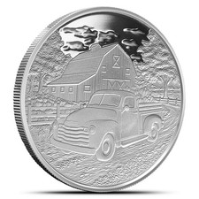 1 oz Vintage Truck Pumpkin Patch Silver Round (New) 77.05 per troy oz