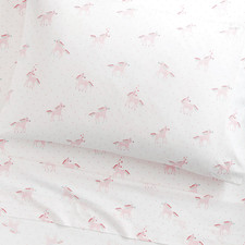 Best Seller Pottery Barn Unicorn Rainbow Organic Cotton Sheet Set Pink Twin