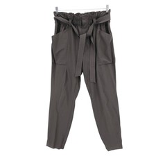 ATHLETA Skyline Paper Bag Waist Pants Olive Gray EUC Size 6