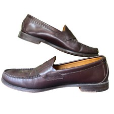 Vintage Sebago Burgundy Pinch Moc Toe Penny L...