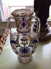 Moser A Rare Pair Of Enameled & Gold Scrolling Glass 7” Handled Urns — photo 6