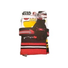 Star Wars Winter Essentials Hat Scarf Gloves Set Kid's OSFM Multicolored New