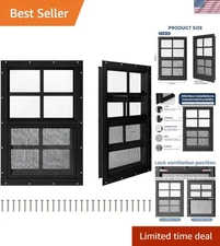 Durable Flush Mount Shed Windows - 12x18 Sliding Tempered Glass for Sheds
