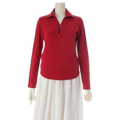 PRADA SPORTS Vintage 00s Hook-and-eye design pullover shirt blouse tops Red M