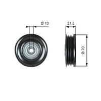 Gates Umlenk-/FüHrungsrolle Keilrippenriemen Drivealign™ T36747 FüR Suzuki Opel