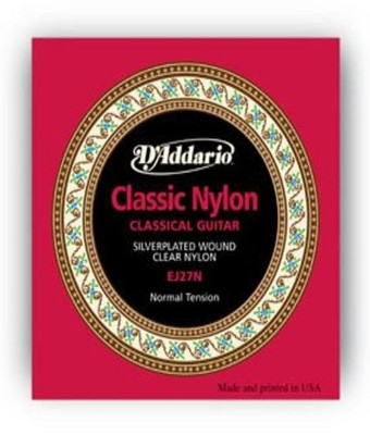 D'Addario EJ27N Student Nylon Strings, Normal Tension Classical Guitar Strings